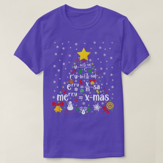 T-shirt Professeur de mathématiques Noël xmas professeur d (Design devant)