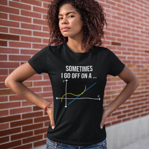 T-shirt Professeur de mathématiques Parfois je pars sur un