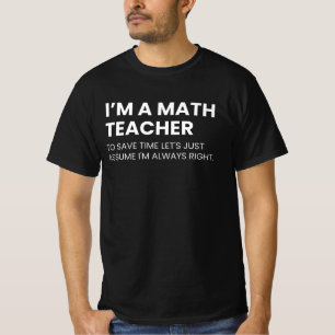T-shirt Professeur de mathématiques Professeur drôle disan