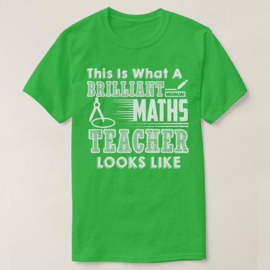 T-shirt Professeur De Maths C'Est Ce Qu'Un Brillant Enseig (Design devant)
