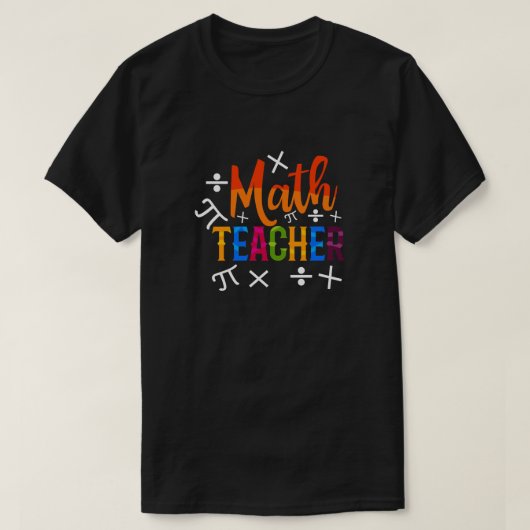 T-shirt Professeur De Maths De Retour À L'École (Design devant)