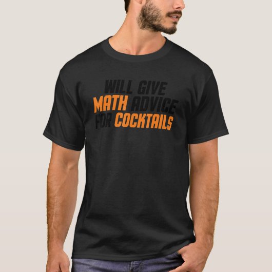 T-shirt Professeur De Maths Funny Donnera Des Conseils De (Devant)