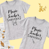 T-shirt Professeur de musique Besties Drum Percussion Best