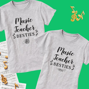 T-shirt Professeur de musique Besties Trumpet Meilleur Ami