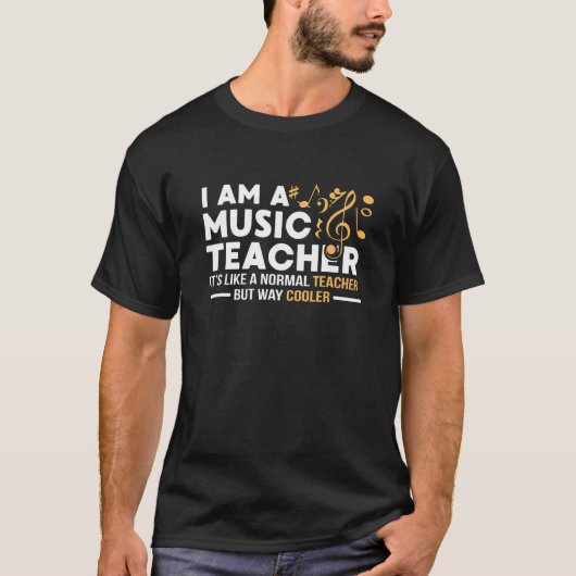 T-shirt Professeur De Musique Comme Un Enseignant Normal M (Devant)