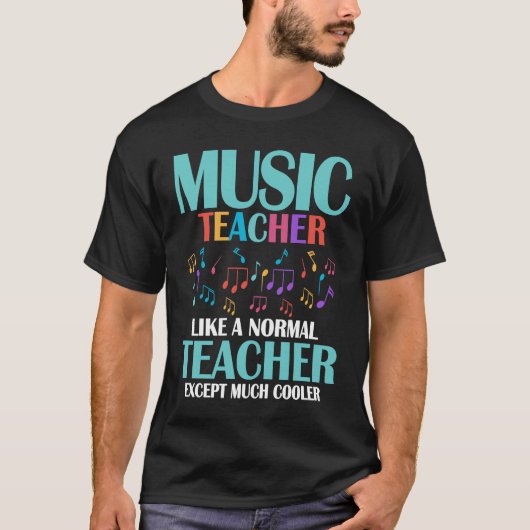 T-shirt Professeur De Musique Comme Un Enseignant Normal S (Devant)