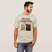 T-shirt Professeur de musique (Drôle) Chocolat (Devant entier)