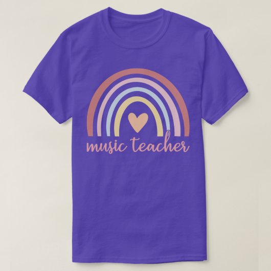 T-shirt Professeur de musique I Boho Rainbow (Design devant)