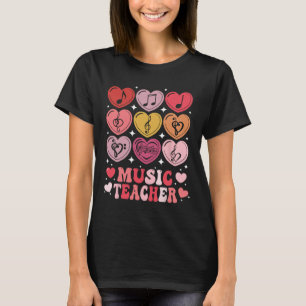 T-shirt Professeur de musique Saint-Valentin Notes de musi