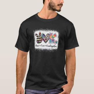 T-shirt Professeur de niveau Paix Amour Équipe de maternel