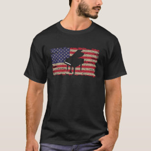 T-shirt Professeur de Piano Pianiste Drapeau Américain Pat