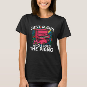 T-shirt Professeur de Piano Pianiste Fille Juste Une Fille