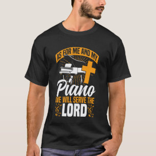 T-shirt Professeur de piano Pianiste Foi Croix chrétienne
