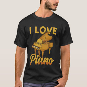 T-shirt Professeur de Piano Pianiste J'aime Piano J'aime P