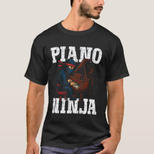 T-shirt Professeur de Piano Pianiste Ninja Ninja Piano