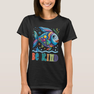 T-shirt Professeur de poisson à l'échelle arc-en-ciel gent