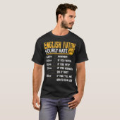 T-shirt Professeur de professeur d'anglais Instructeur Hor (Devant entier)