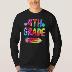 T-shirt Professeur de quatrième année Tie Dye élève premie