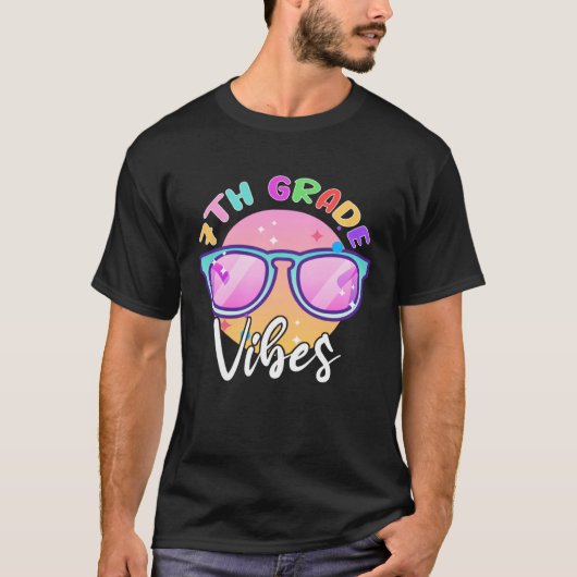 T-shirt Professeur de rentrée des classes ambiance 7ÈME AN (Devant)