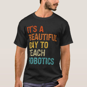 T-shirt Professeur de Robotique vintage Rétro Classe Robot