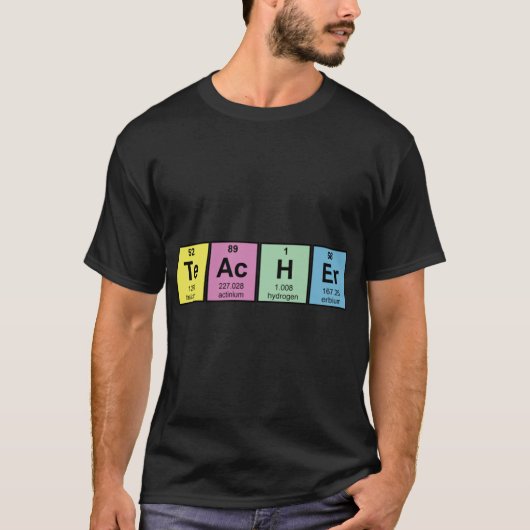 T-shirt Professeur de science Éléments chimiques drôle (Devant)