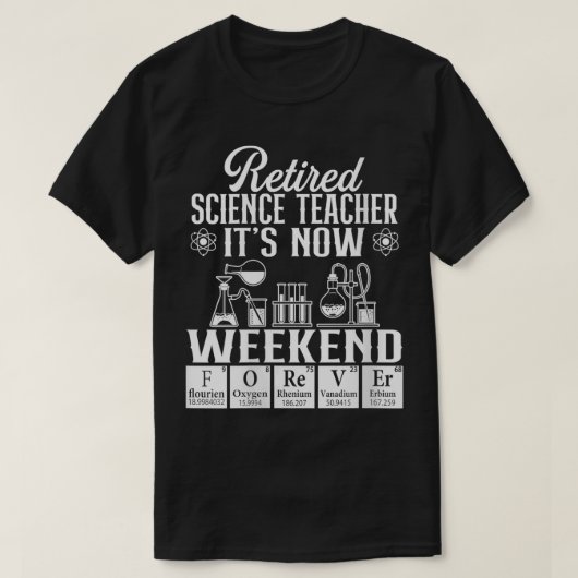 T-shirt Professeur de sciences à la retraite à l'école de (Design devant)