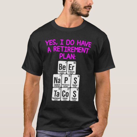 T-shirt Professeur de sciences à la retraite à l'école de (Devant)