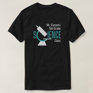T-shirt Professeur de sciences Classe personnalisée Micr