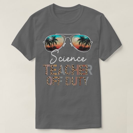 T-shirt Professeur de sciences hors service Léopard de sol (Design devant)