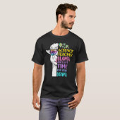 T-shirt Professeur de sciences Llama (Devant entier)