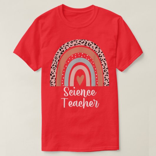 T-shirt Professeur de sciences Rainbow Leopard Apprentissa (Design devant)