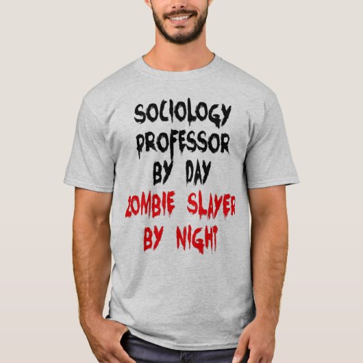 T-shirt Professeur de sociologie Zombie Joke (Devant)