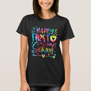 T-shirt Professeur de teinture Tie Dye Happy premier jour