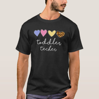 T-shirt Professeur de tout-petit Léopard Préscolaire Équip