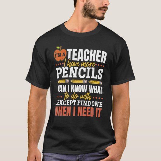 T-shirt Professeur d'école Je suis enseignant (Devant)