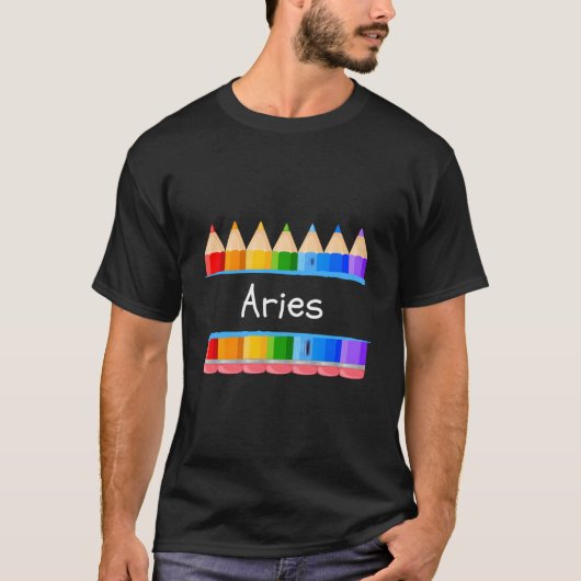 T-shirt Professeur d'école Nom de l'élève Aries Kindergen (Devant)