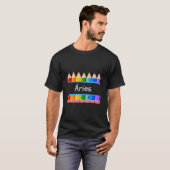T-shirt Professeur d'école Nom de l'élève Aries Kindergen (Devant entier)