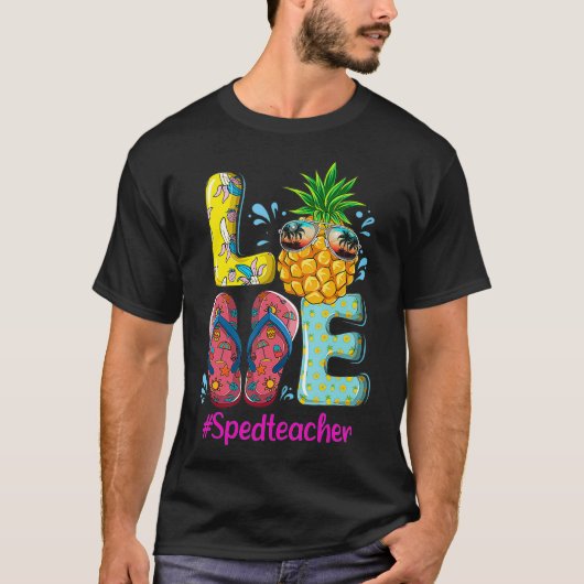 T-shirt Professeur d'éducation spéciale Pineapple Tropical (Devant)