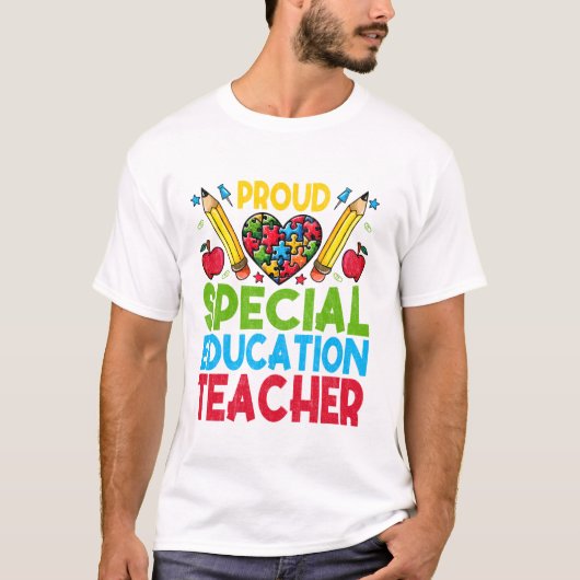 T-shirt Professeur d'éducation spécialisée fier (Devant)