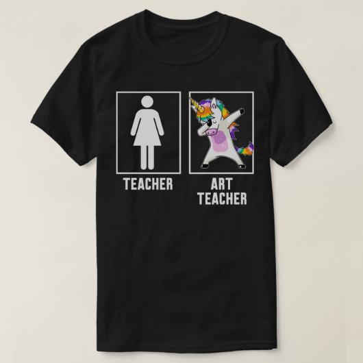T-shirt Professeur d'enseignant contre professeur d'art (Design devant)