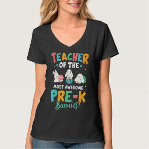 T-shirt Professeur Des Plus Beaux Bunnies Pré K Pâques