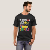 T-shirt Professeur d'espagnol bilingue - Mi Corazon Late E (Devant entier)