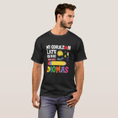 T-shirt Professeur d'espagnol bilingue - Mi Corazon Late E (Devant entier)