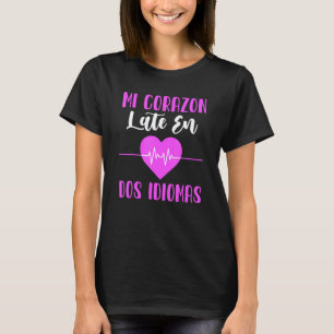 T-shirt Professeur d'espagnol Maestra cœur bilingue