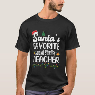 T-shirt Professeur d'études sociales préféré du Père Noël
