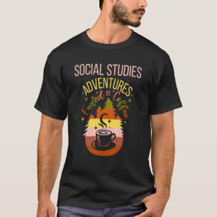 T-shirt Professeur D'Études Sociales Retour À L'École Café