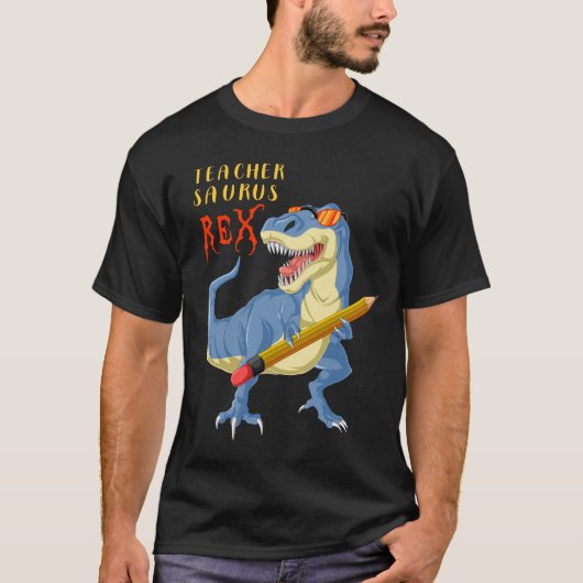 T-shirt professeur dinosaur trex (Devant)