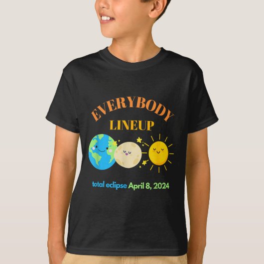 T-shirt Professeur Drôle Éclipse Solaire 8 Avril (Devant)