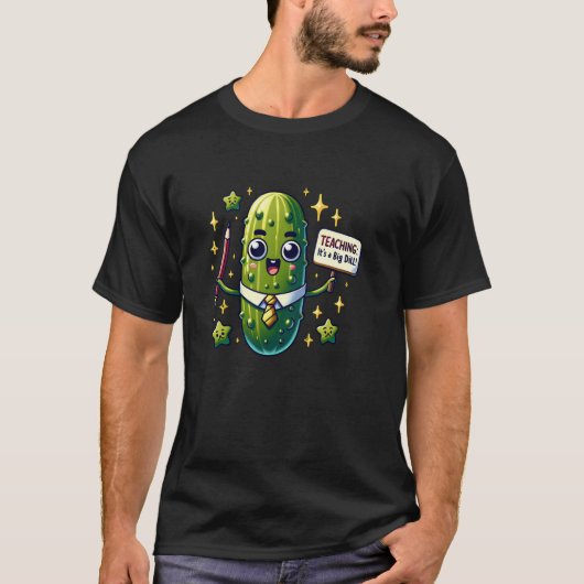 T-shirt Professeur drôle gros cornichon à l'aneth (Devant)