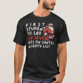 T-shirt Professeur drôle Noël 6-7 Brainrot Meme  (Devant)